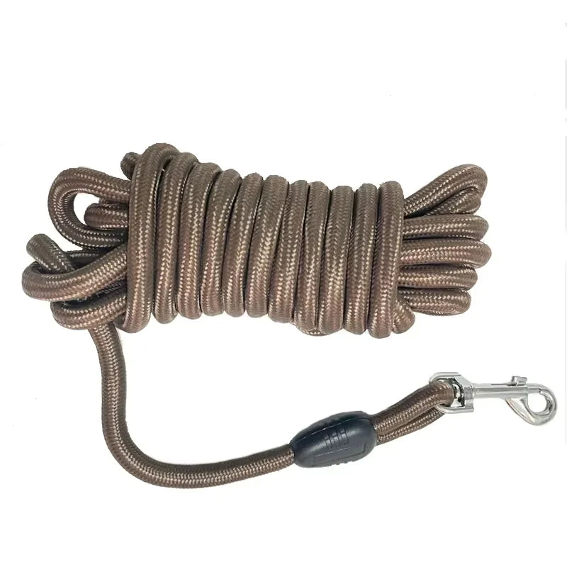 5M/10M/15M Long Rope Training Dog Leash- Heavy Duty Nylon Recall Agility Training Dogs Lead Leash For Medium Large Dog Leash