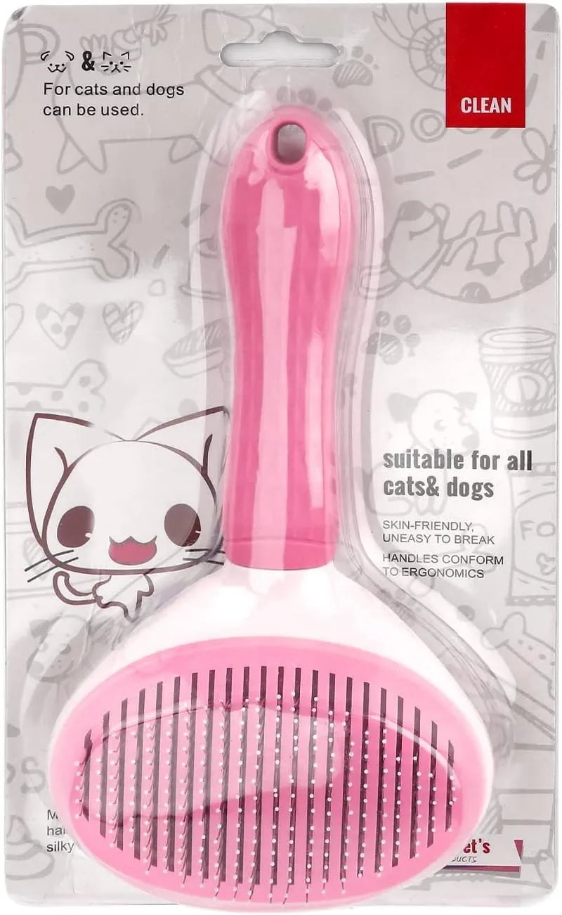 Pet Dog Brush Cat Comb Self Cleaning Pet Hair Remover Brush For Dogs Cats Grooming Tools Pets Dematting Comb Dogs Accessories