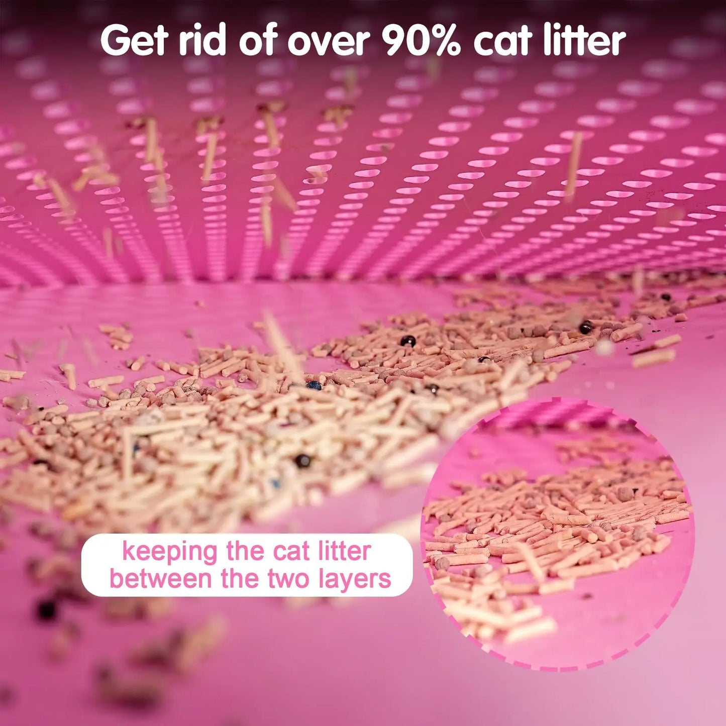 45x60CM Cat Litter Mat Large Size Waterproof Pet Toilet Cat Litter Trapping Mat Non Slip Double Layer Cat Litter Box Pad