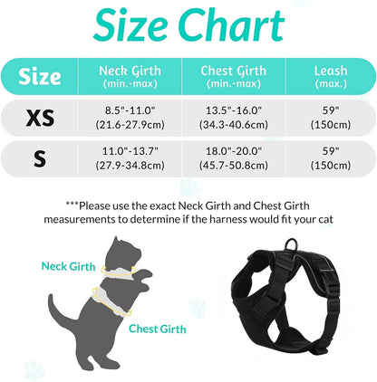 Cat Harness Lead Leash Set Adjustable Reflective Escape Proof Pet Mesh Vest Harness Puppy Dog Collar Small Dog Cat Pet Supplies