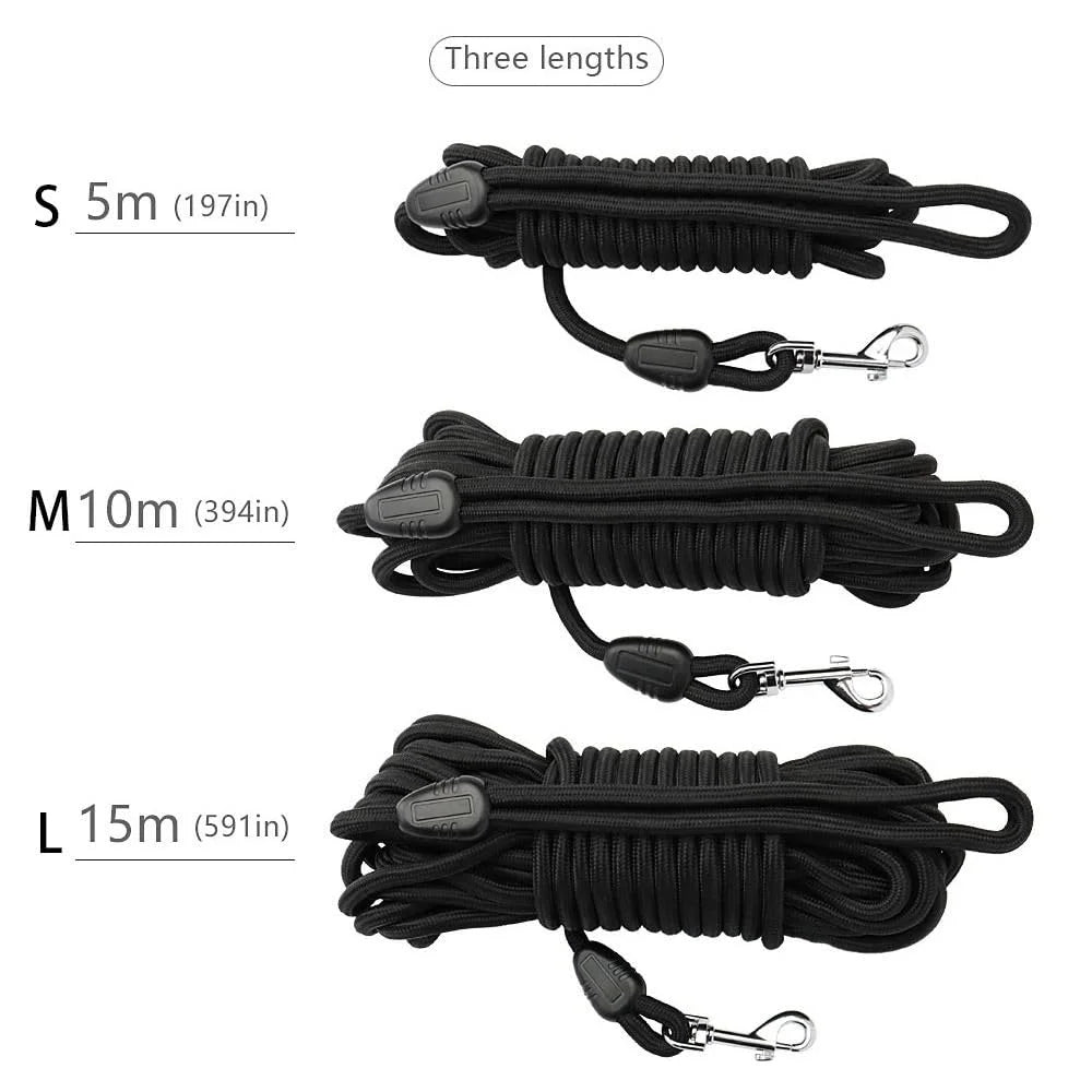 Long Nylon Pet Dog Leash For Small Big Dogs Cats Outdoor Hiking Puppy Lead Rope Strong Labrodor Traction Belt 5m 10m 15m