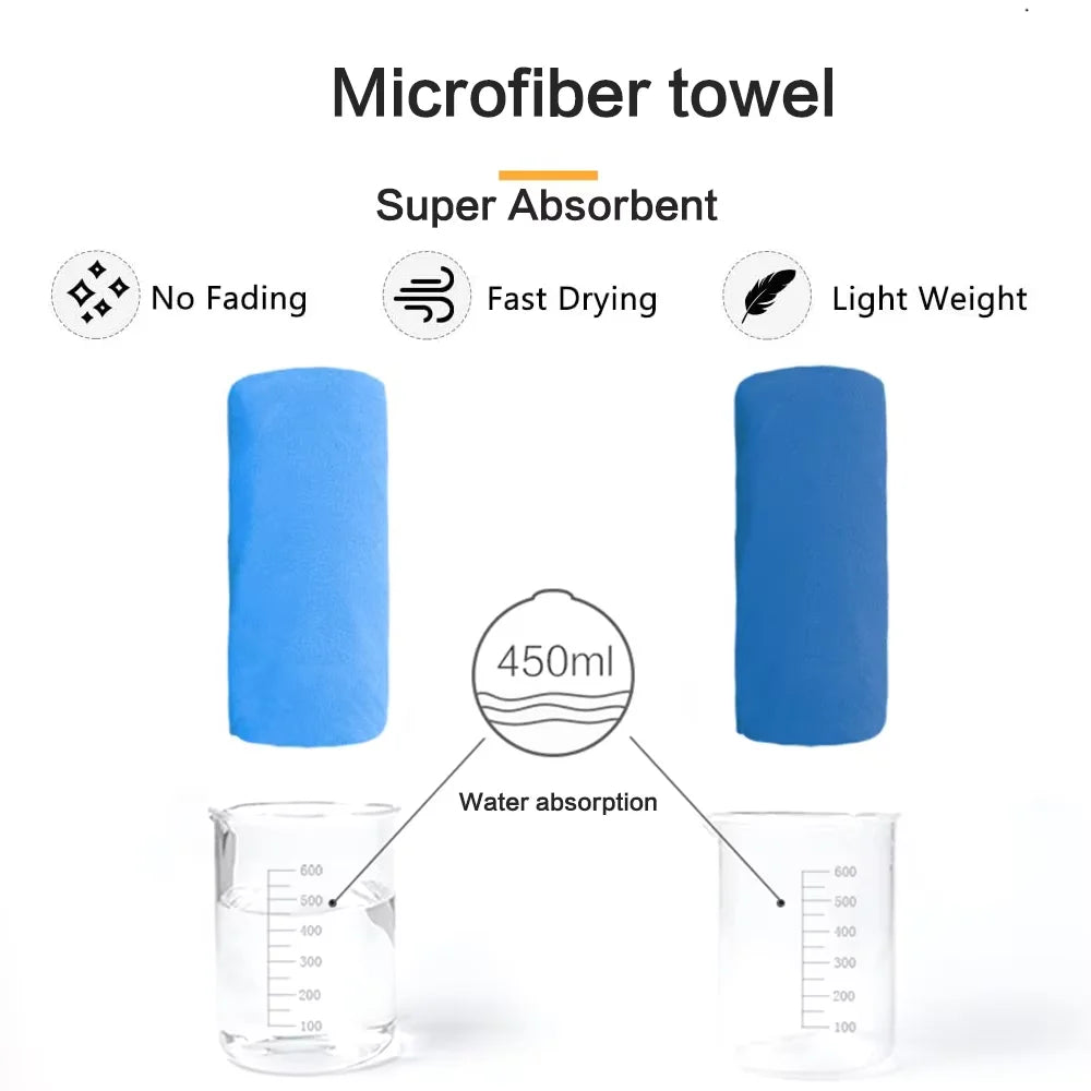 Quick-Drying Bath Towel Microfiber Bathroom Towel With Portable Bag Highly Absorbent & Fast Drying for the Body After Bathing
