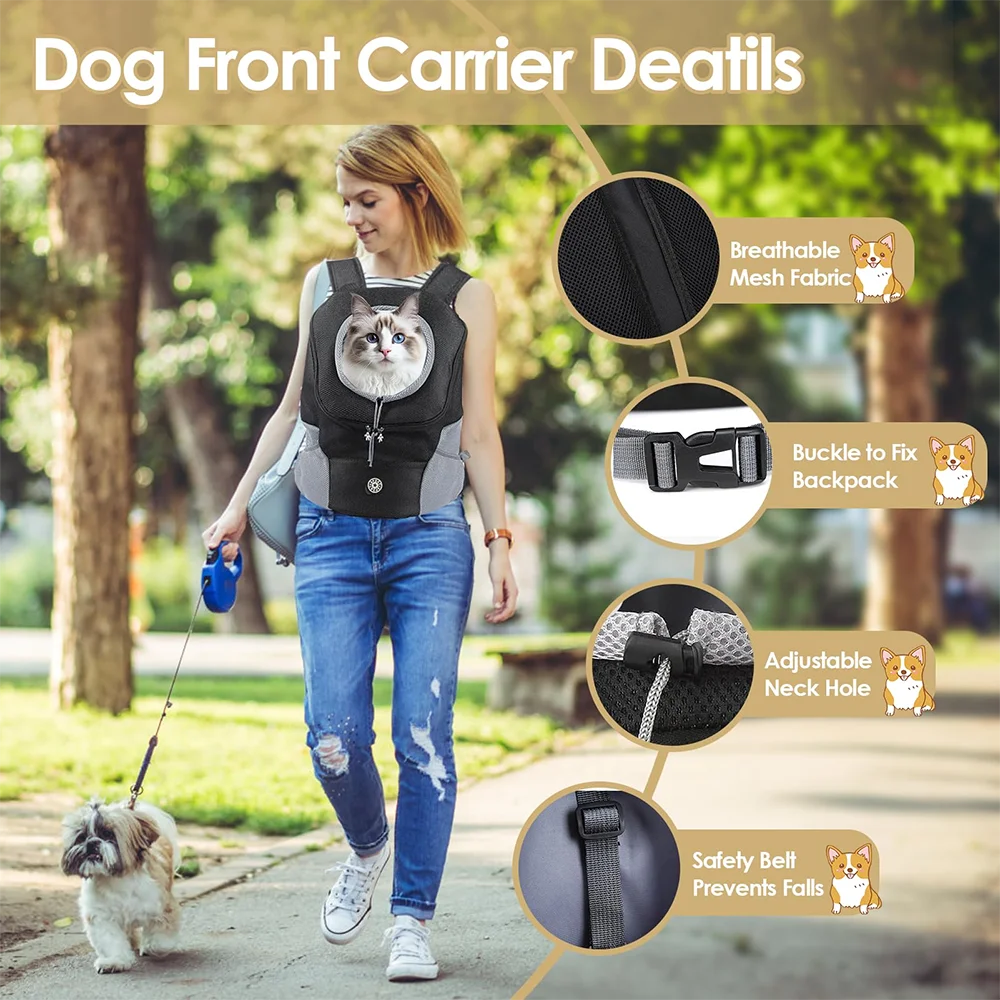 Double Shoulder Portable Outdoor Pet Bag For Dogs Travel Breathable Dog Bag Outdoor Dog Carrier Bag Pet Carrying Supplies
