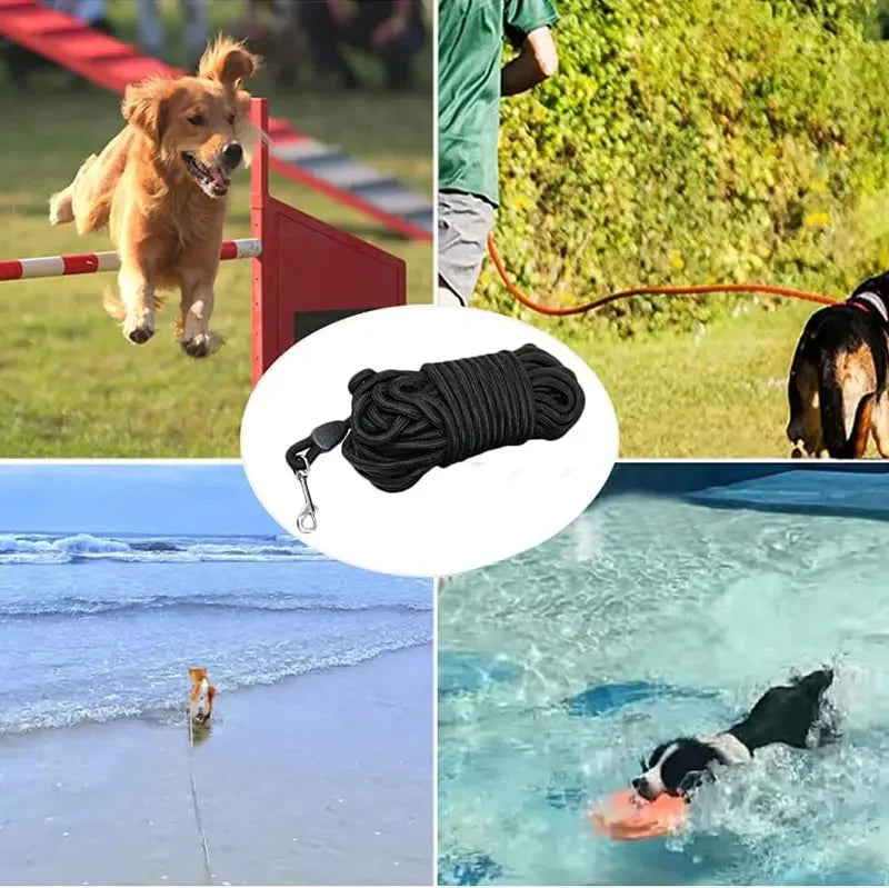 Long Nylon Pet Dog Leash For Small Big Dogs Cats Outdoor Hiking Puppy Lead Rope Strong Labrodor Traction Belt 5m 10m 15m